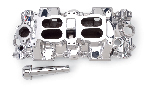 Edelbrock Performer RPM Dual-Quad Intake Manifold - Chevy 409, Endurashine