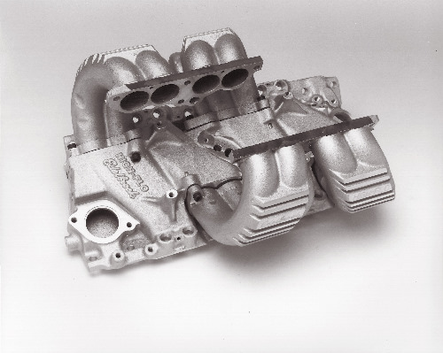 Edelbrock High Flo T P I Intake Manifold Chevy Small Block Satin