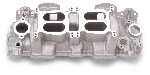 Edelbrock Performer RPM Dual-Quad Intake Manifold - Chevy 409, Satin