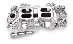 Edelbrock Performer RPM Dual-Quad Intake Manifold - Chevy 409, Endurashine