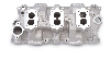 Edelbrock C-357-B Three Deuce Intake Manifold - Chevy Small Block, Satin