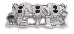 Edelbrock C-357-B Three Deuce Intake Manifold - Chevy Small Block, Polished