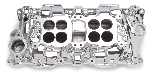 Edelbrock C-26 Dual Quad Intake Manifold - Chevy Small Block, Polished