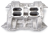 Edelbrock CH-28 Dual Quad Intake Manifold - Chrysler Big Block, Satin