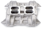 Edelbrock CH-28 Dual Quad Intake Manifold - Chrysler Big Block, Satin