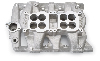 Edelbrock P-65 Dual Quad Intake Manifold - Pontiac V8, Satin