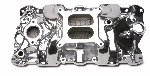 Edelbrock Performer RPM Q-Jet Intake Manifold - Chevy Small Block, Polished