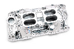 Edelbrock RPM Air-Gap Dual Quad Intake Manifold - Chevy Small Block, Polished