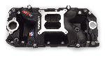 Edelbrock RPM Air-Gap 2-O Nascar Edition Intake Manifold - Chevy Big Block, Black Powder-Coat